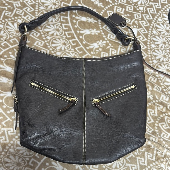 Dooney & Bourke Brown Leather Hobo Bag with Slouchy Design - Picture 16 of 16